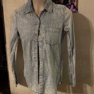 Bullhead Blue Denim Shirt